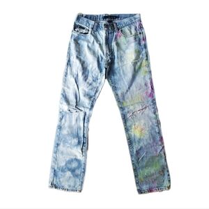 Vintage Calvin Klein Jeans Reworked Shibori Tie-dyed & Painted